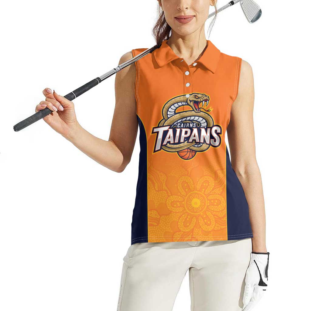 Basketball Custom Cairns Women Sleeveless Polo Shirt Simple Australian Dot Art - Aussie Hoodie
