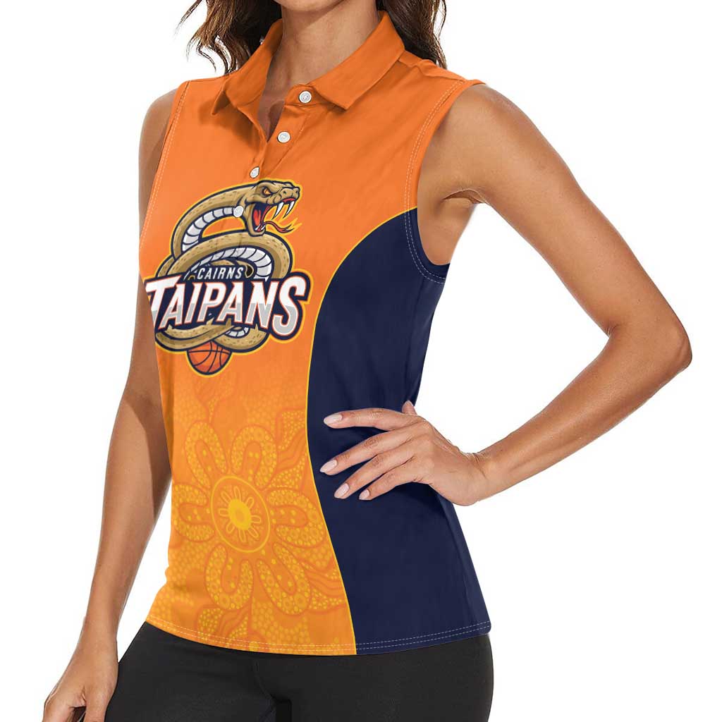 Basketball Custom Cairns Women Sleeveless Polo Shirt Simple Australian Dot Art - Aussie Hoodie