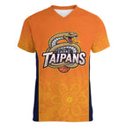 Basketball Custom Cairns Women V-Neck T-Shirt Simple Australian Dot Art - Aussie Hoodie