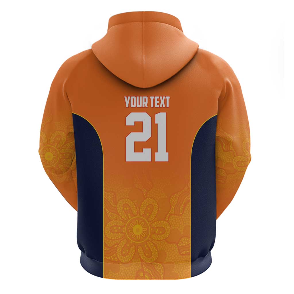 Basketball Custom Cairns Zip Hoodie Simple Australian Dot Art - Aussie Hoodie