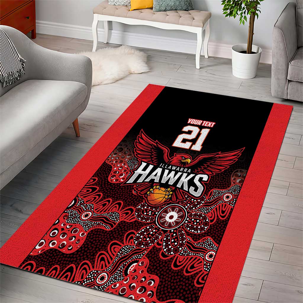 Basketball Custom Illawarra Area Rug Simple Australian Dot Art - Aussie Hoodie