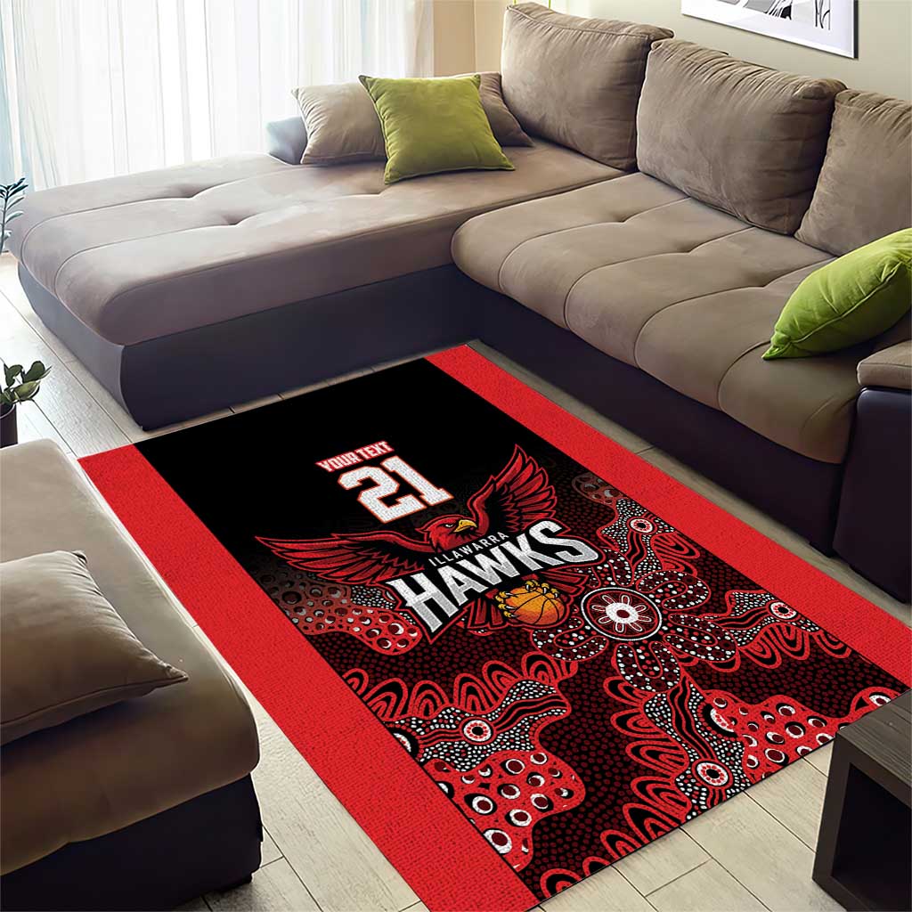 Basketball Custom Illawarra Area Rug Simple Australian Dot Art - Aussie Hoodie