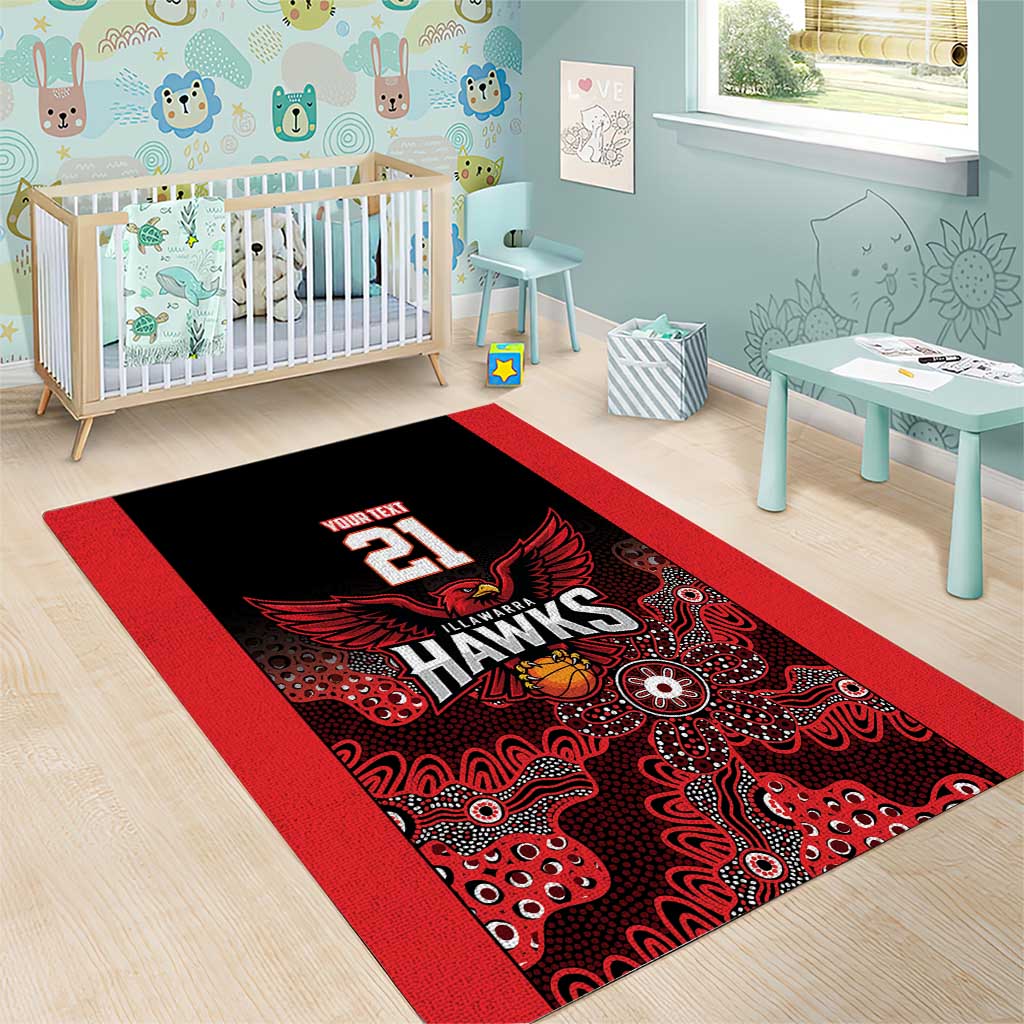 Basketball Custom Illawarra Area Rug Simple Australian Dot Art - Aussie Hoodie