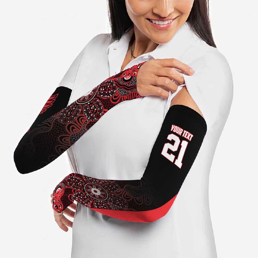 Basketball Custom Illawarra Arm Sleeves Simple Australian Dot Art - Aussie Hoodie