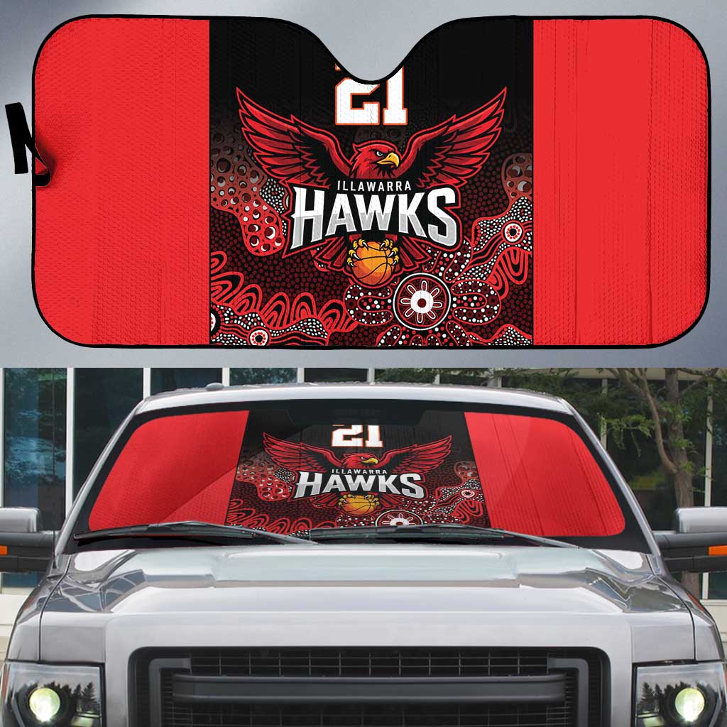 Basketball Custom Illawarra Auto Sun Shade Simple Australian Dot Art - Aussie Hoodie