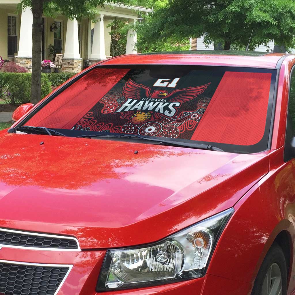 Basketball Custom Illawarra Auto Sun Shade Simple Australian Dot Art - Aussie Hoodie
