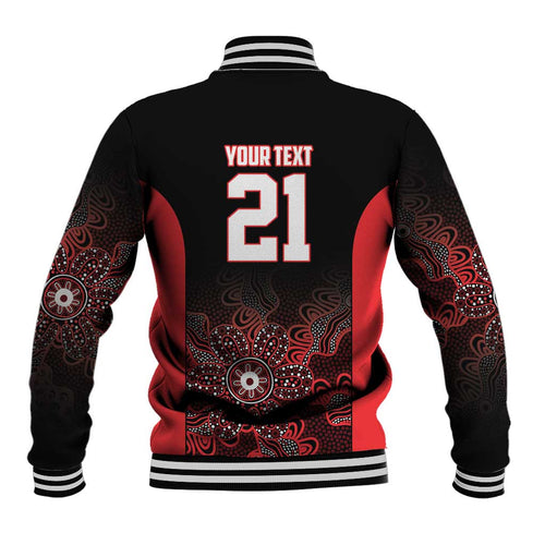 Basketball Custom Illawarra Baseball Jacket Simple Australian Dot Art - Aussie Hoodie