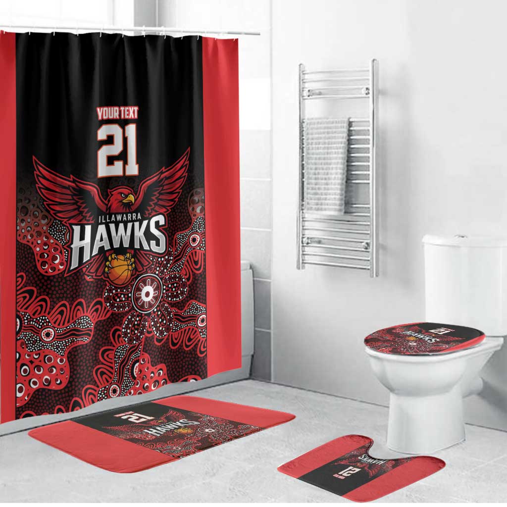 Basketball Custom Illawarra Bathroom Set Simple Australian Dot Art - Aussie Hoodie