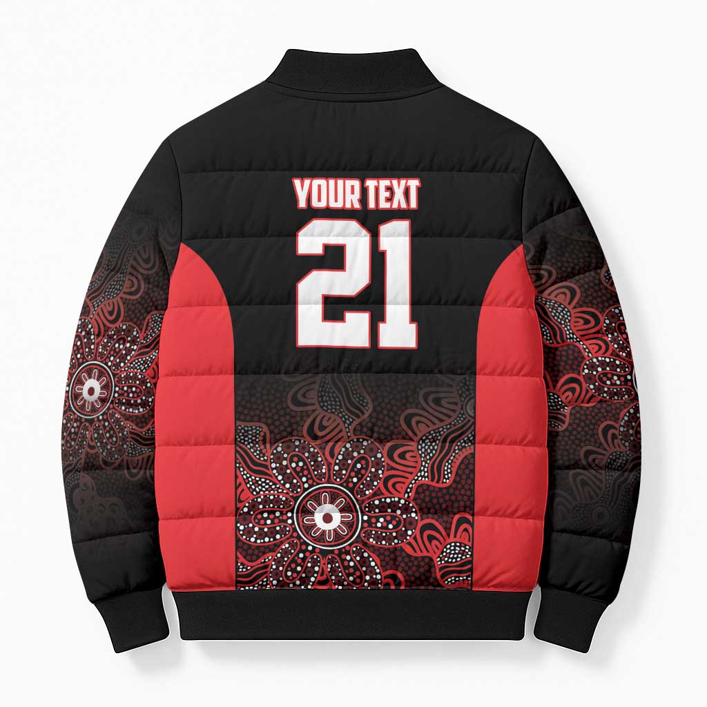 Basketball Custom Illawarra Bomber Puffer Jacket Simple Australian Dot Art - Aussie Hoodie