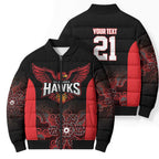 Basketball Custom Illawarra Bomber Puffer Jacket Simple Australian Dot Art - Aussie Hoodie