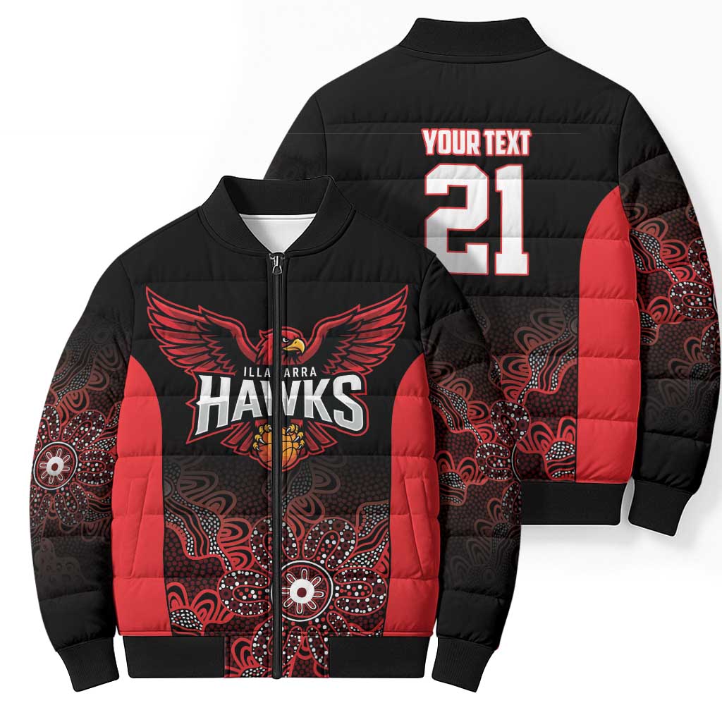 Basketball Custom Illawarra Bomber Puffer Jacket Simple Australian Dot Art - Aussie Hoodie