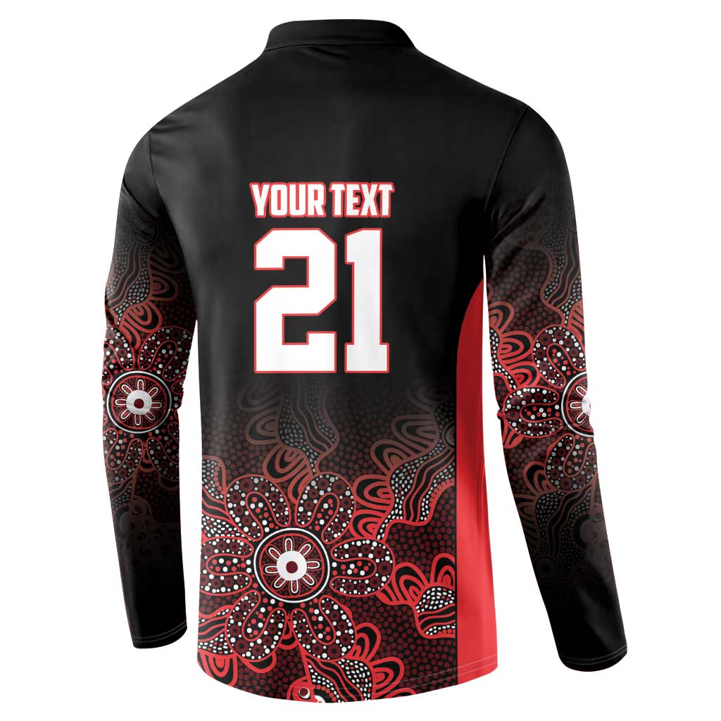 Basketball Custom Illawarra Button Sweatshirt Simple Australian Dot Art - Aussie Hoodie