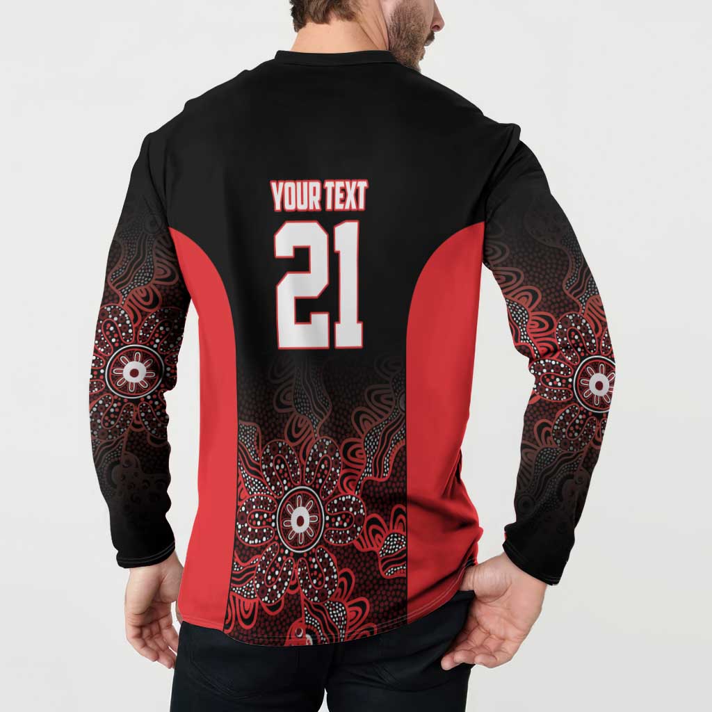 Basketball Custom Illawarra Button Sweatshirt Simple Australian Dot Art - Aussie Hoodie