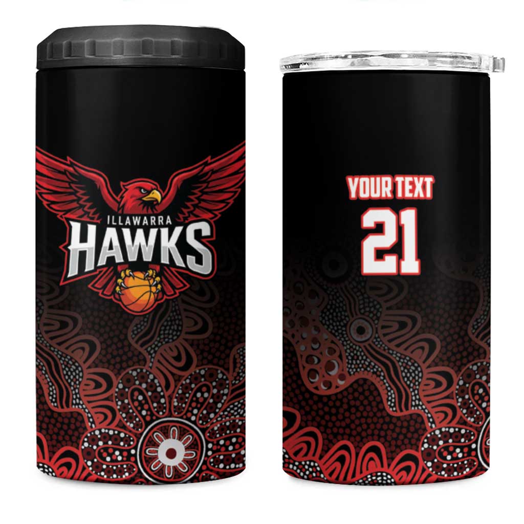 Basketball Custom Illawarra 4 in 1 Can Cooler Tumbler Simple Australian Dot Art - Aussie Hoodie
