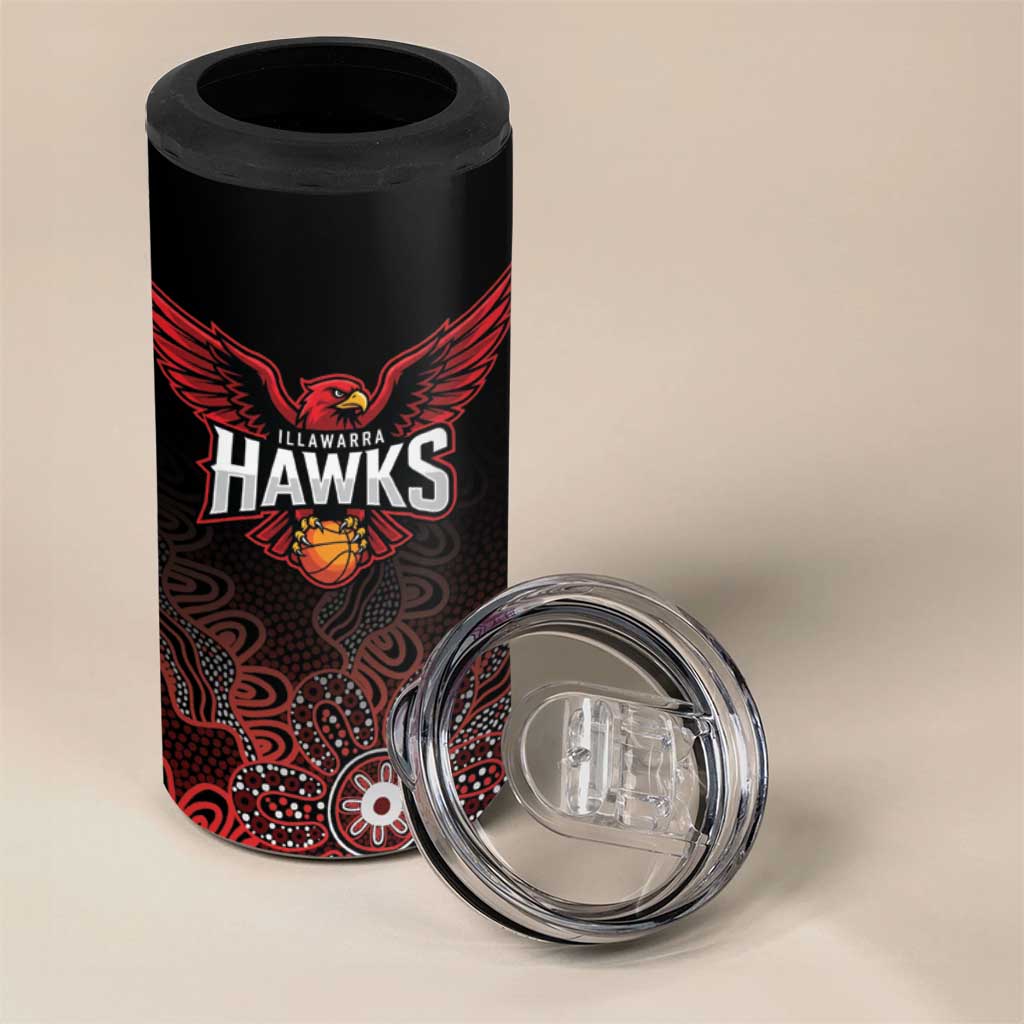 Basketball Custom Illawarra 4 in 1 Can Cooler Tumbler Simple Australian Dot Art - Aussie Hoodie