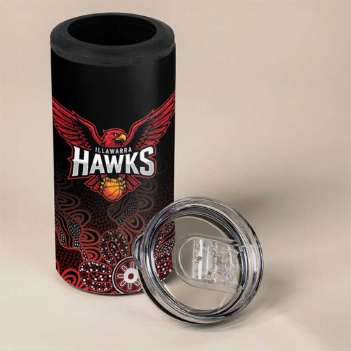 Basketball Custom Illawarra 4 in 1 Can Cooler Tumbler Simple Australian Dot Art - Aussie Hoodie