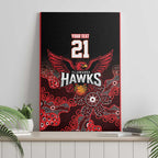 Basketball Custom Illawarra Canvas Wall Art Simple Australian Dot Art - Aussie Hoodie