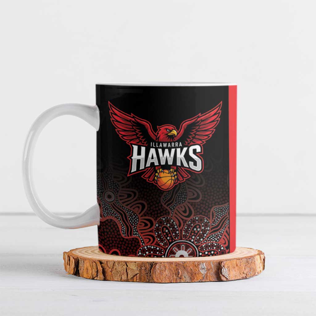 Basketball Custom Illawarra Ceramic Mug Simple Australian Dot Art - Aussie Hoodie