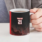 Basketball Custom Illawarra Ceramic Mug Simple Australian Dot Art - Aussie Hoodie