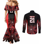Basketball Custom Illawarra Couples Matching Mermaid Dress and Long Sleeve Button Shirt Simple Australian Dot Art - Aussie Hoodie