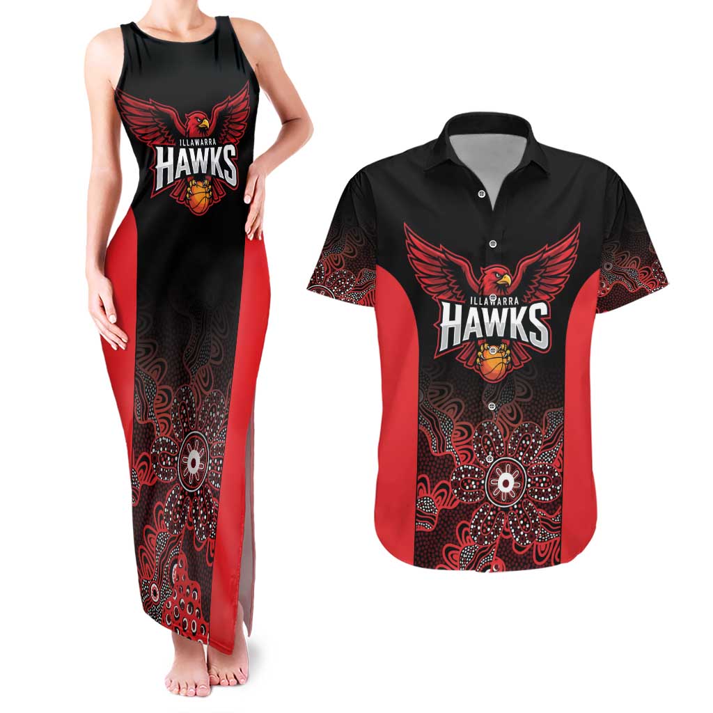 Basketball Custom Illawarra Couples Matching Tank Maxi Dress and Hawaiian Shirt Simple Australian Dot Art - Aussie Hoodie