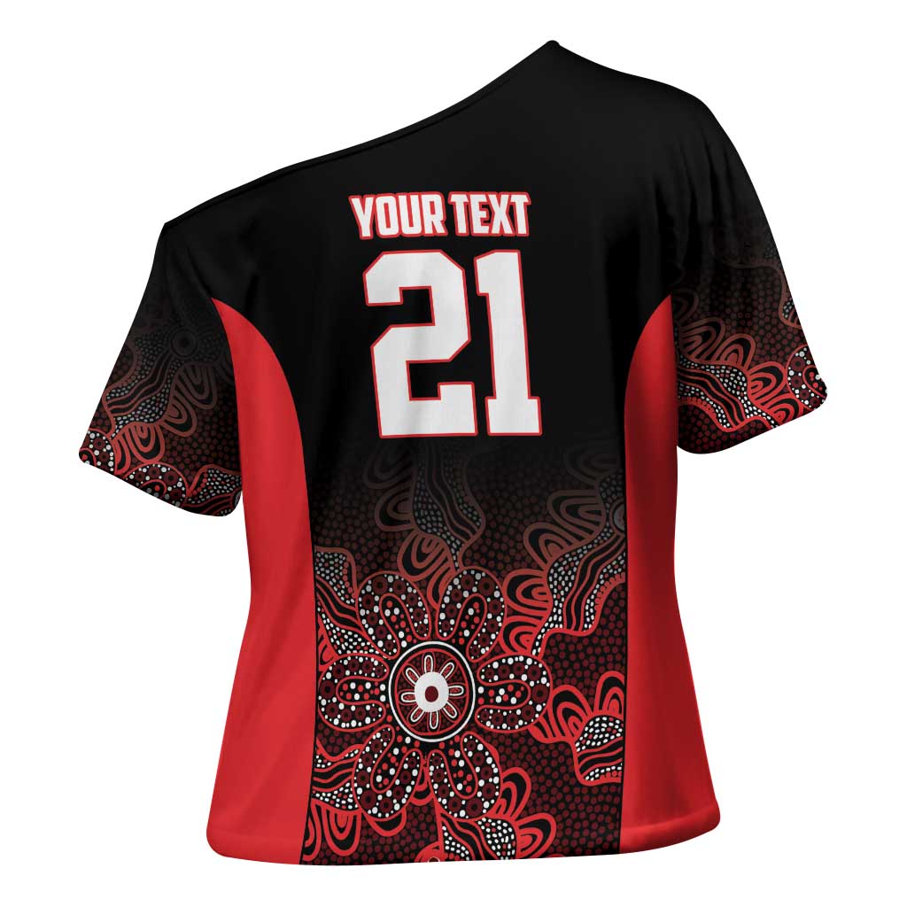 Basketball Custom Illawarra Cross Shoulder Shirt Simple Australian Dot Art - Aussie Hoodie