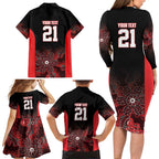 Basketball Custom Illawarra Family Matching Long Sleeve Bodycon Dress and Hawaiian Shirt Simple Australian Dot Art - Aussie Hoodie