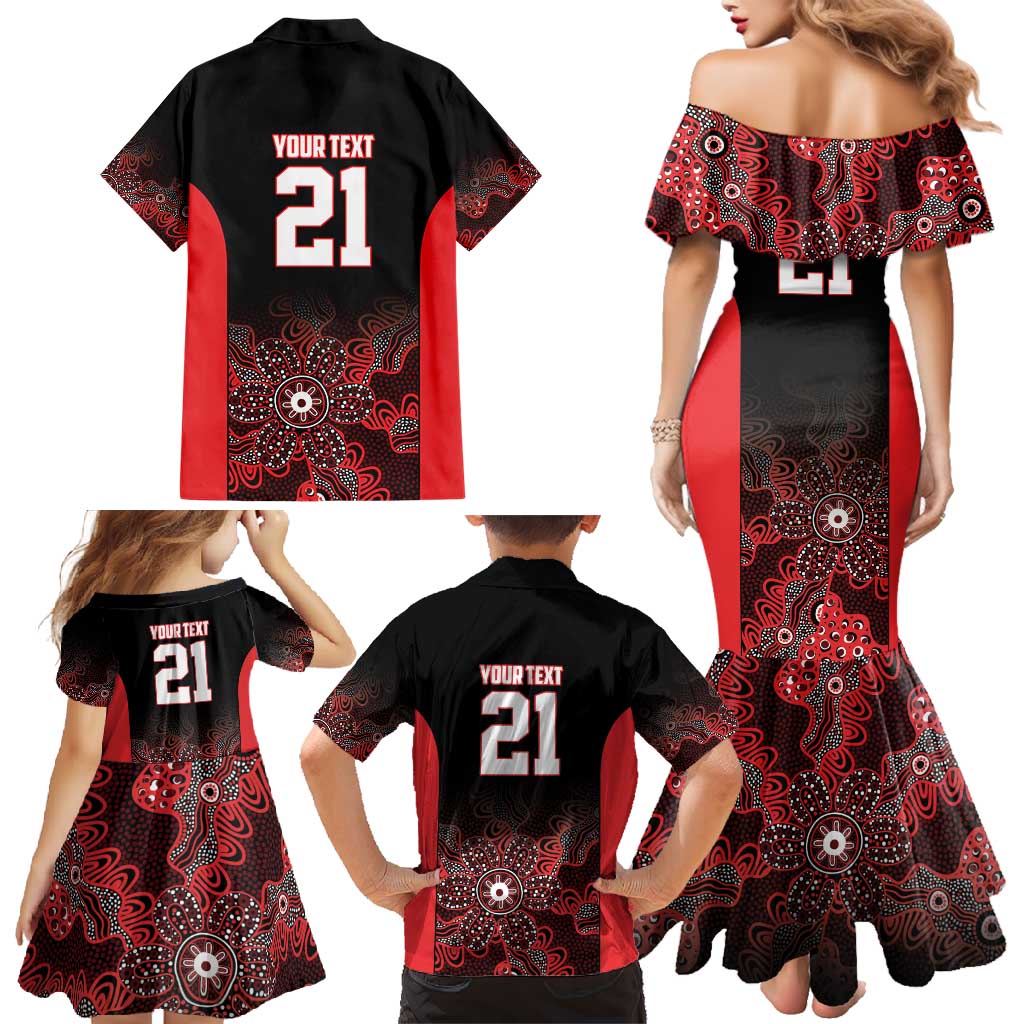 Basketball Custom Illawarra Family Matching Mermaid Dress and Hawaiian Shirt Simple Australian Dot Art - Aussie Hoodie