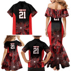 Basketball Custom Illawarra Family Matching Mermaid Dress and Hawaiian Shirt Simple Australian Dot Art - Aussie Hoodie
