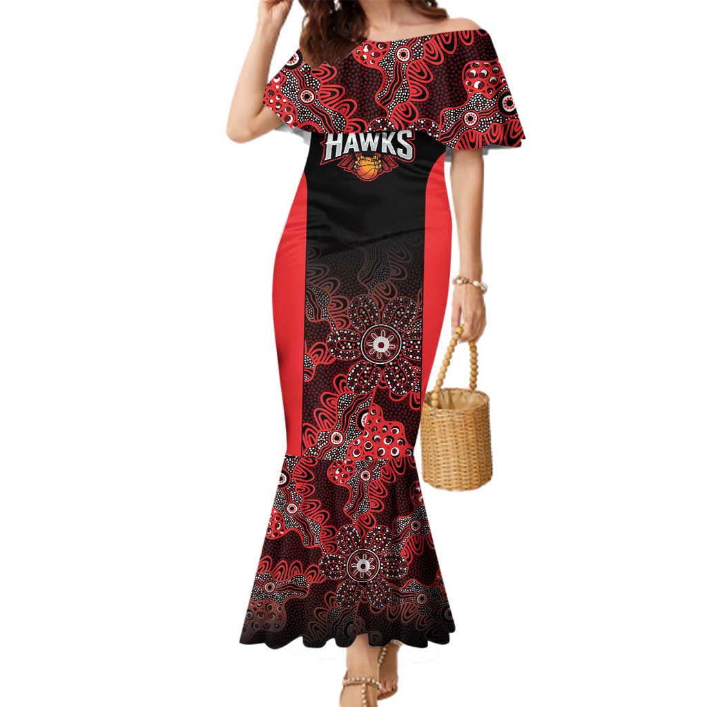 Basketball Custom Illawarra Family Matching Mermaid Dress and Hawaiian Shirt Simple Australian Dot Art - Aussie Hoodie