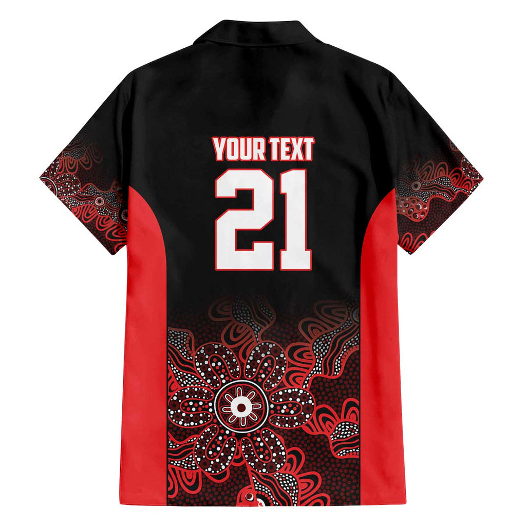 Basketball Custom Illawarra Family Matching Off The Shoulder Long Sleeve Dress and Hawaiian Shirt Simple Australian Dot Art - Aussie Hoodie