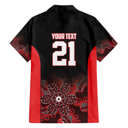 Basketball Custom Illawarra Family Matching Off The Shoulder Long Sleeve Dress and Hawaiian Shirt Simple Australian Dot Art - Aussie Hoodie