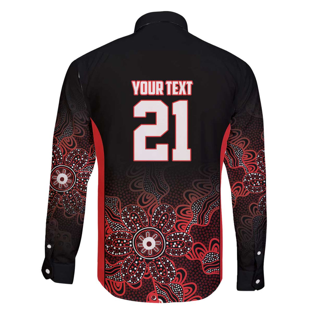 Basketball Custom Illawarra Family Matching Off The Shoulder Long Sleeve Dress and Hawaiian Shirt Simple Australian Dot Art - Aussie Hoodie