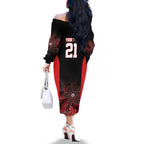 Basketball Custom Illawarra Family Matching Off The Shoulder Long Sleeve Dress and Hawaiian Shirt Simple Australian Dot Art - Aussie Hoodie
