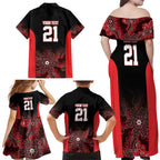 Basketball Custom Illawarra Family Matching Off Shoulder Maxi Dress and Hawaiian Shirt Simple Australian Dot Art - Aussie Hoodie