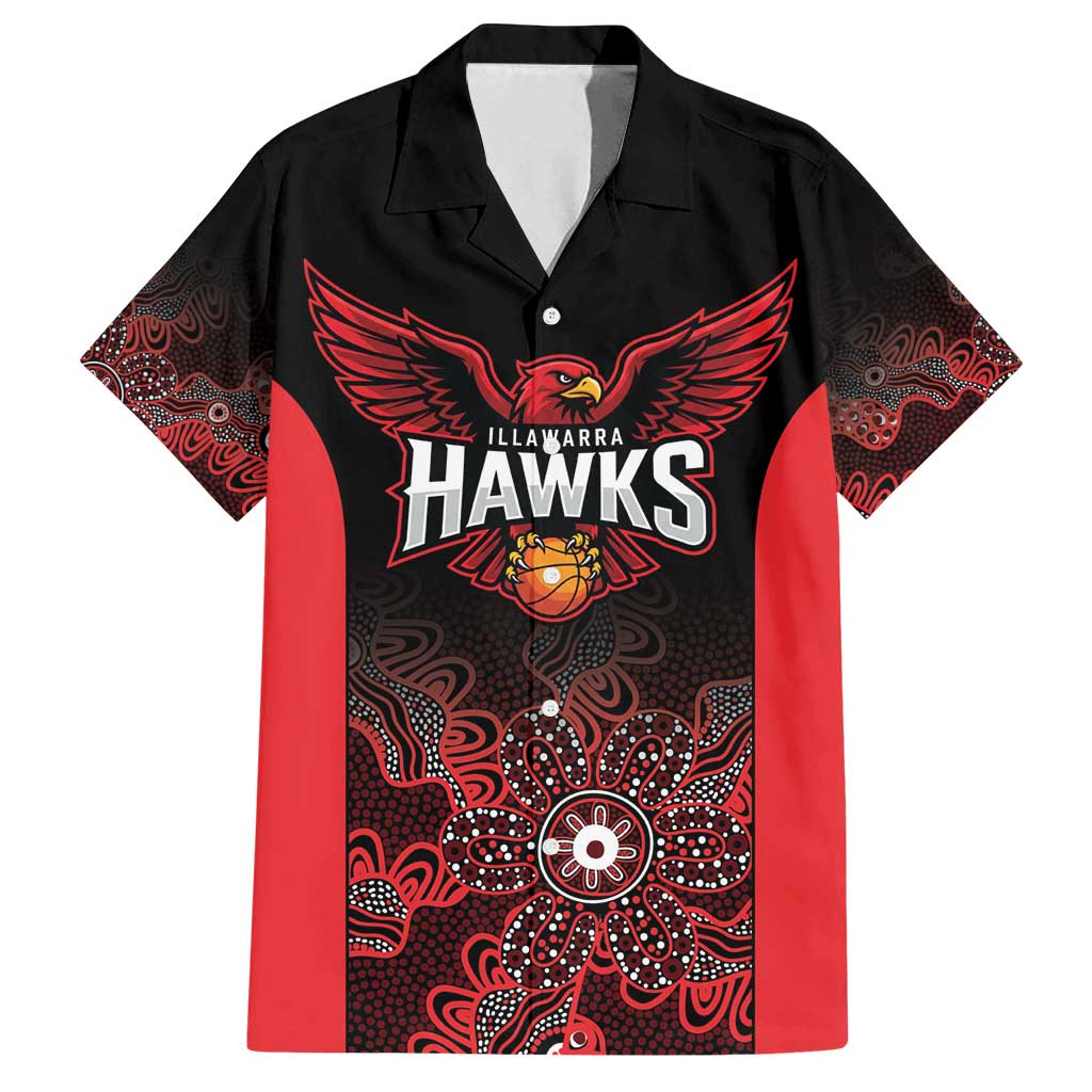Basketball Custom Illawarra Family Matching Off Shoulder Maxi Dress and Hawaiian Shirt Simple Australian Dot Art - Aussie Hoodie