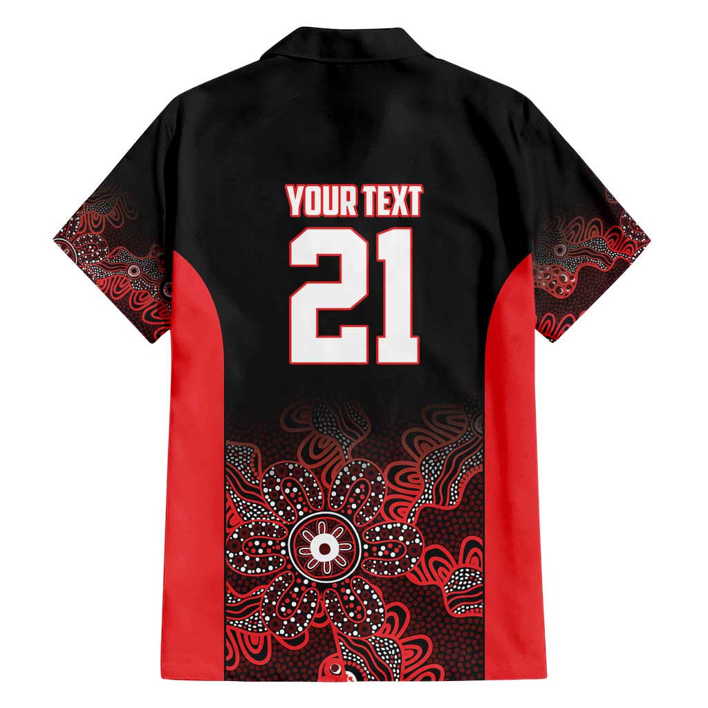 Basketball Custom Illawarra Family Matching Off Shoulder Maxi Dress and Hawaiian Shirt Simple Australian Dot Art - Aussie Hoodie