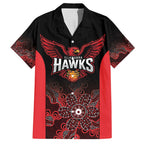 Basketball Custom Illawarra Family Matching Off Shoulder Short Dress and Hawaiian Shirt Simple Australian Dot Art - Aussie Hoodie