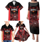 Basketball Custom Illawarra Family Matching Puletasi and Hawaiian Shirt Simple Australian Dot Art - Aussie Hoodie