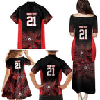 Basketball Custom Illawarra Family Matching Puletasi and Hawaiian Shirt Simple Australian Dot Art - Aussie Hoodie