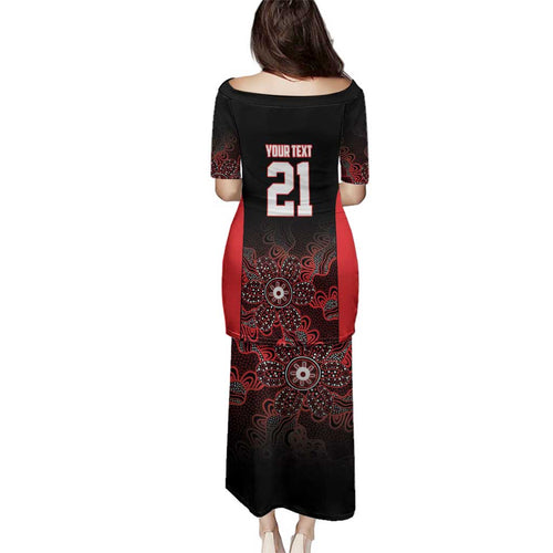 Basketball Custom Illawarra Family Matching Puletasi and Hawaiian Shirt Simple Australian Dot Art - Aussie Hoodie