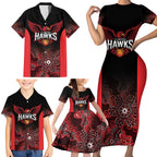 Basketball Custom Illawarra Family Matching Short Sleeve Bodycon Dress and Hawaiian Shirt Simple Australian Dot Art - Aussie Hoodie