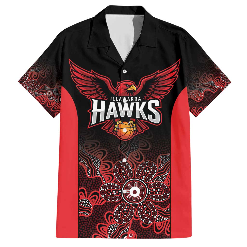 Basketball Custom Illawarra Family Matching Short Sleeve Bodycon Dress and Hawaiian Shirt Simple Australian Dot Art - Aussie Hoodie