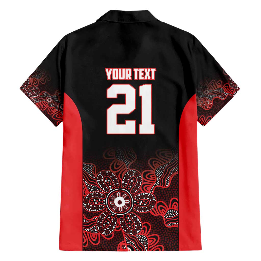 Basketball Custom Illawarra Family Matching Short Sleeve Bodycon Dress and Hawaiian Shirt Simple Australian Dot Art - Aussie Hoodie