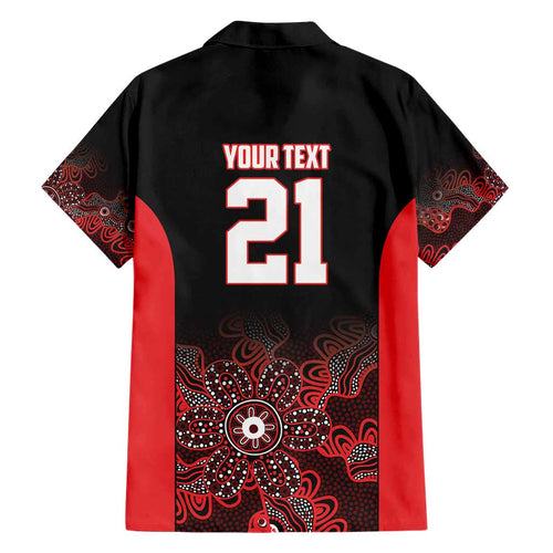 Basketball Custom Illawarra Family Matching Short Sleeve Bodycon Dress and Hawaiian Shirt Simple Australian Dot Art - Aussie Hoodie