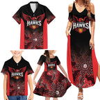 Basketball Custom Illawarra Family Matching Summer Maxi Dress and Hawaiian Shirt Simple Australian Dot Art - Aussie Hoodie