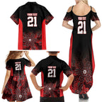 Basketball Custom Illawarra Family Matching Summer Maxi Dress and Hawaiian Shirt Simple Australian Dot Art - Aussie Hoodie