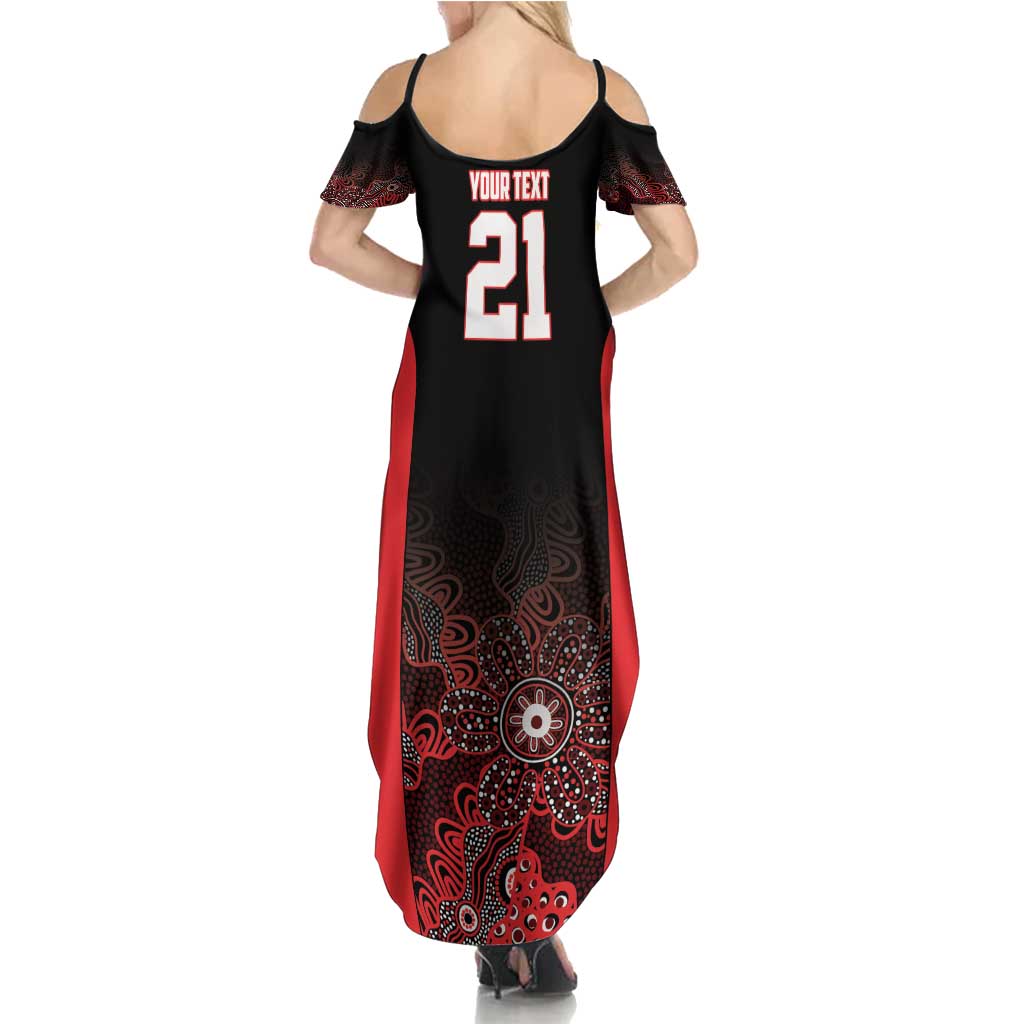 Basketball Custom Illawarra Family Matching Summer Maxi Dress and Hawaiian Shirt Simple Australian Dot Art - Aussie Hoodie