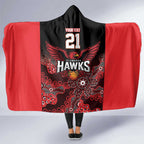 Basketball Custom Illawarra Hooded Blanket Simple Australian Dot Art - Aussie Hoodie
