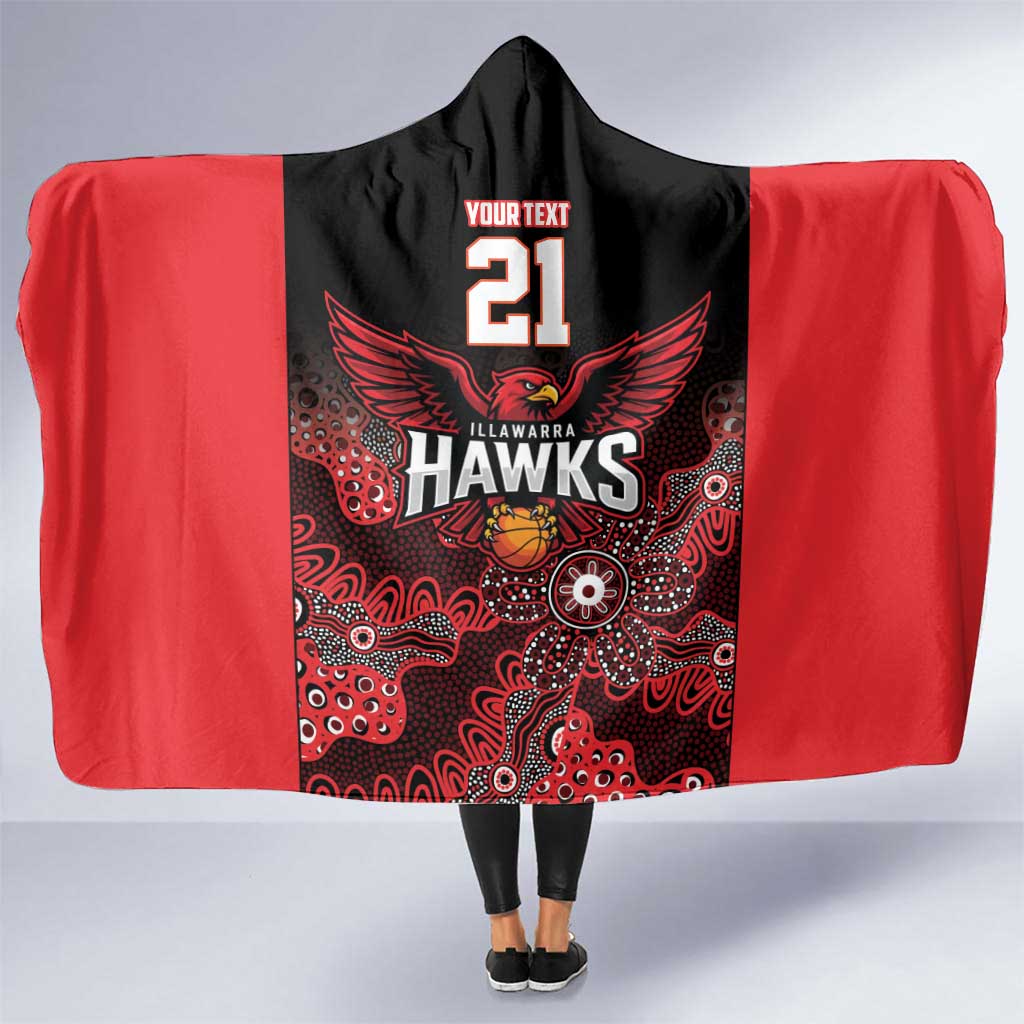 Basketball Custom Illawarra Hooded Blanket Simple Australian Dot Art - Aussie Hoodie